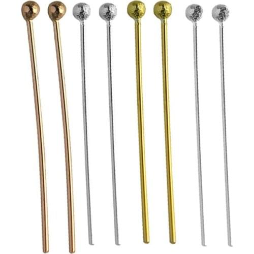 Beadsnice Wholesale Needle Elegant Sterling Silver Jewelry Making Ball Pins Trendy Headpins Accessories Handmade Fittings