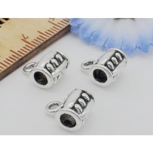 Free Ship 300Pcs Tibetan Silver Spacer Bail Beads For Jewelry Making DIY 9x7mm