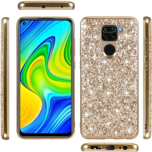 Shinning Shockproof Case for Xiaomi Redmi Note 9 6.53" Note9 Hard Back Silicone Cover for Redmi 10X 4G 6.53 inch Funda Cases