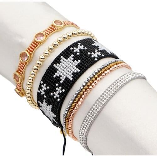 Go2boho Star Bracelet For Girls Jewellery Rhinestone Hematite Pulseras Miyuki Loom Womens Jewelry Tassel Adjustable Bracelets