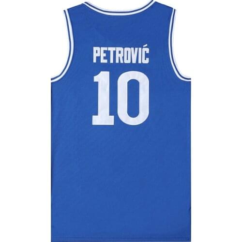 CIBONA 10 PETROVIC Embroidery Outdoor Casual Movie Jersey New Quick-Drying Breathable Basketball Jersey