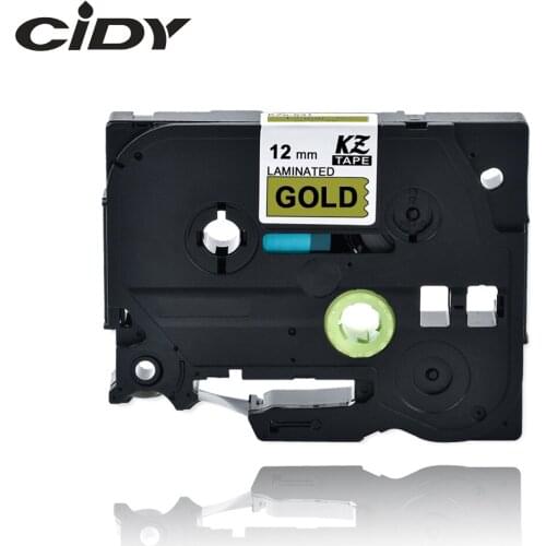 CIDY Tze 831 Tz831 Black on gold Laminated Compatible P touch 12mm tze-831 tz-831 tze831 tz831 Label Tape Cassette Cartridge