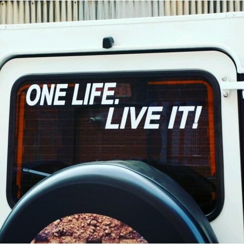 For Defender 110 90 Rear or side window One Life. Live it! decal sticker Car Styling