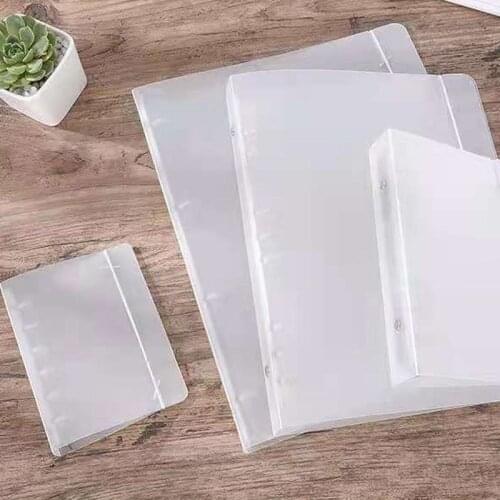 Diary Spiral Notebook Cover A7Ring Binder Transparent PP Plastic Loose Leaf Round Clear 40Sheets Inside Paper Planner Stationery