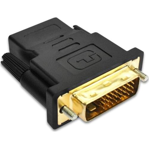 DVI 24+1 to HDMI-compatible 24k Gold Plated Plug DVI 24+1 Male to HDMI-compatible 1080P Video Converter for PC HDTV Projector