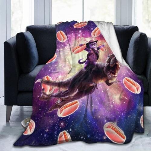 New 3D Cat Personality Printed Flannel Blanket Sheet Bedding Soft Blanket Bed Cover Home Textile Decoration