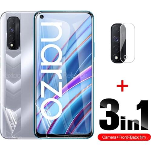 3in1 Hydrogel Film Protective For Oppo Realme Narzo 30 4G Back+Front+Camare Lens Protection Film For Narzo 30 4G Narzo30