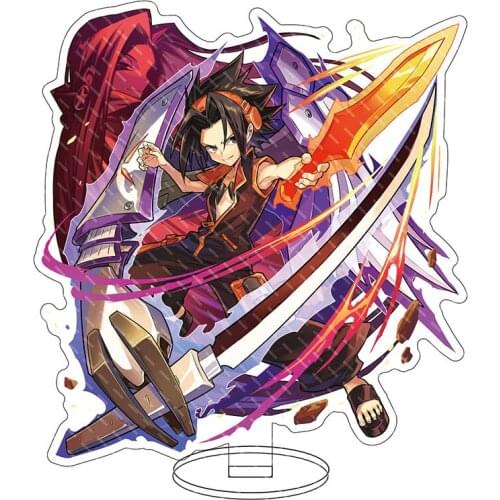Hot Shaman King Stand Model Plate You Asakura Amidamaru Bokutou No Ryuu Manta Oyamada Acrylic Double Sided Standing Decor Gift