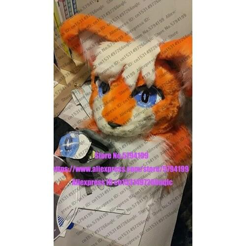 Customized Available REAL PHOTO dx0014 head CAT full sets husky dog Suit fursuit Costume fox Party Carnival Gift