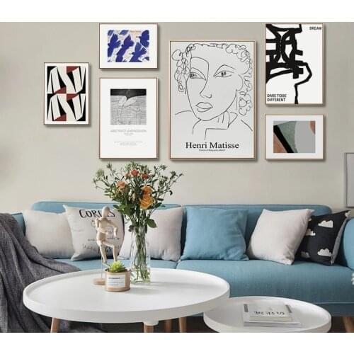 Henri Matisse Asger Jorn Abstract Expression Line Art Painting Canvas Posters and Prints Wall Art Living Room Decor Home Decor