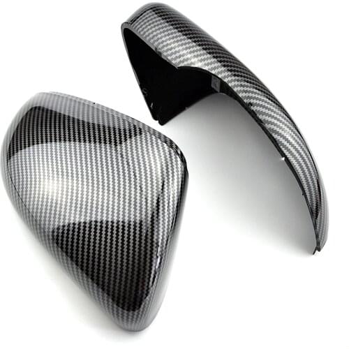 2X Wing Mirror Cover Caps (Carbon Effect) for Volkswagen Mirror Cover Caps For VW Golf MK6 R20 Touran Golf GTI 6 Golf 6 R