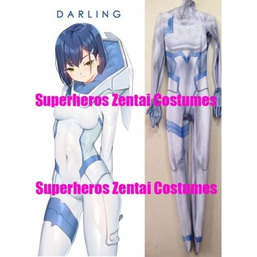 Zero Two DARLING in the FRANXX Ichigo Cosplay Costume 3d Print Japanese Anime 015 Zentai Bodysuit Women Girl Lady Plugsuit