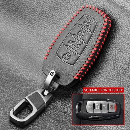 Leather Car Key for Great Wall Haval Coupe H7 H8 H9 GMW H6 Samrt Cover Color Stripe Remote Fob Shell Case Keychain