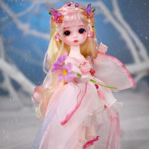 DBS Dream Fairy 1/3 BJD custom make-up 62C Mechanical Joint doll full set with clothes, shoes, headwear, girl DIY doll