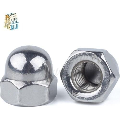 M3 M4 M5 M6-M20 DIN1587 Acorn Nuts Hex Head Cap Nuts 304 Stainless Steel Round Head Bolted Cover Acorn Dome Nut