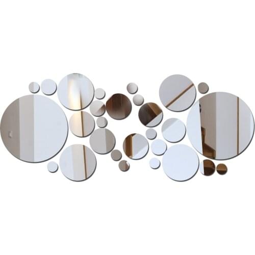 Top fashion acrylic mirror surface sticker Application modern home decoration living room pattern diy wall stickers