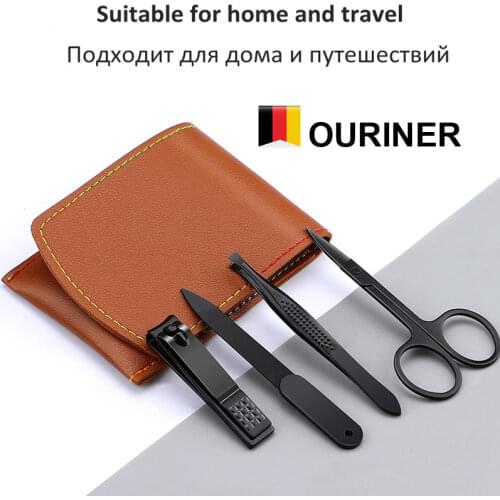 Portable Nail Scissors set Manicure Set Pedicure kit Stainless Steel Nail Clippers Tool Travel Grooming Case