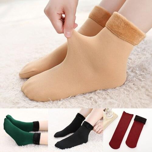 Unisex Warm Socks Winter Thicken Thermal Wool Cashmere Socks Seamless Female Male Velvet Boots Floor Sleeping Socks