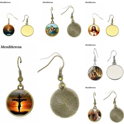 Mendittorosa Jesus Portrait Cross Virgin Mary