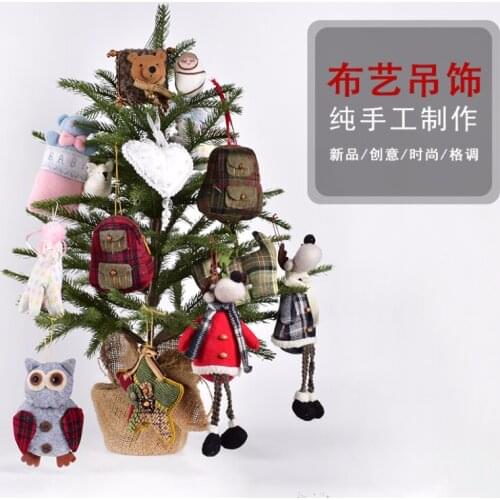Festive decorations Fabric doll pendant Christmas tree dress up pendant Christmas window scene decoration pendant