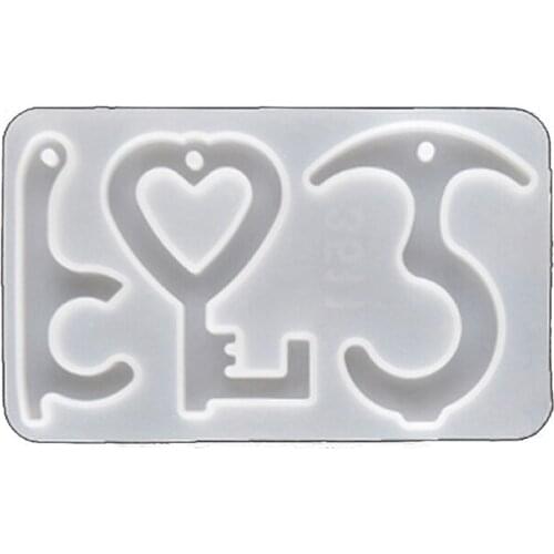 Handmade No Touch Keychain Resin Mold Tool DIY Zero Touch Hands Free Door Opener Stylus Safety Tool Molds Jewelry Making