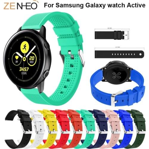 20mm watchbands Silicone For Samsung Galaxy watch Active strap Replacement wristband For Samsung Gear sport S2 Accessories band