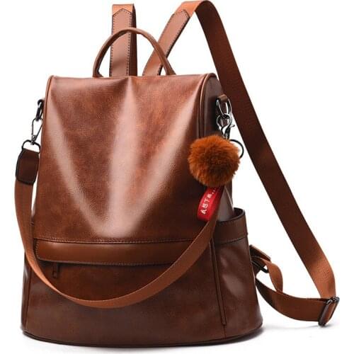 Travel Backpack Anti Theft Backpacks School Bags for Women 2020 Teenage Girl Vintage Leather Back Pack Mochila Antirrobo Mujer