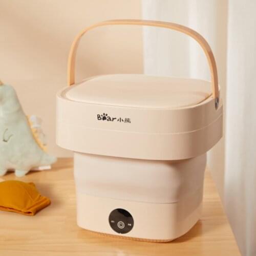 Bear Mini Washing Machine Bucket Type Folding Portable Laundry Machine Clothes Washing Machine
