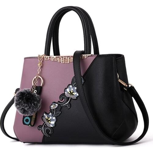 Embroidered Messenger Bags Women Leather Handbags Bags for Women 2021 Sac a Main Ladies Hand Bag Female bag new