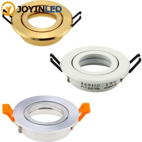 New Round White Nickel Golden GU10/MR16 Spot Light Led Down light Frame Kits Recessed Led Down light Fixture With Cutout 65mm