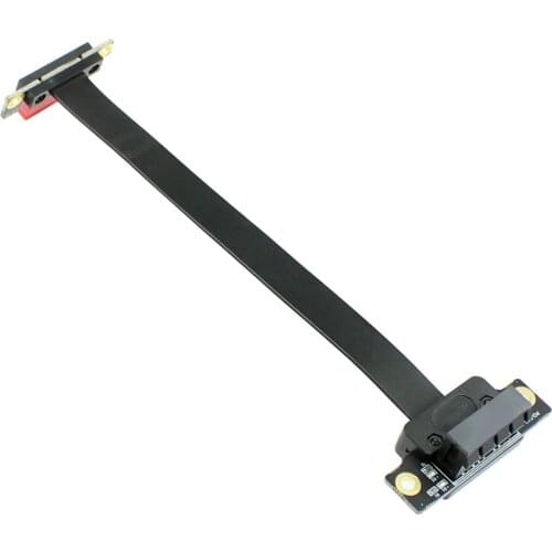 Dual Vertical 90 Degrees PCI-E PCI Express 36PIN 1X Extension Cable Gold-Plated for 1U 2U ATX/BTX Chassis PC 10-30cm