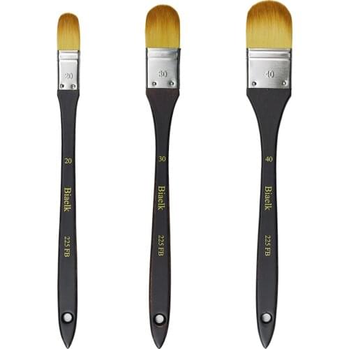 High Quality 1PC 225FB Taklon Hair Wooden Handle Watercolor Acrylic Artist Art Tool Supplies Paint Brush For Drawing