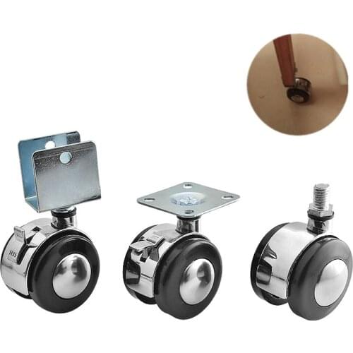 2'' Zinc Alloy Furniture Swivel castor rubber heavy duty caster wheels with Brake for office chair Crib Trolley Cabinet Hardware