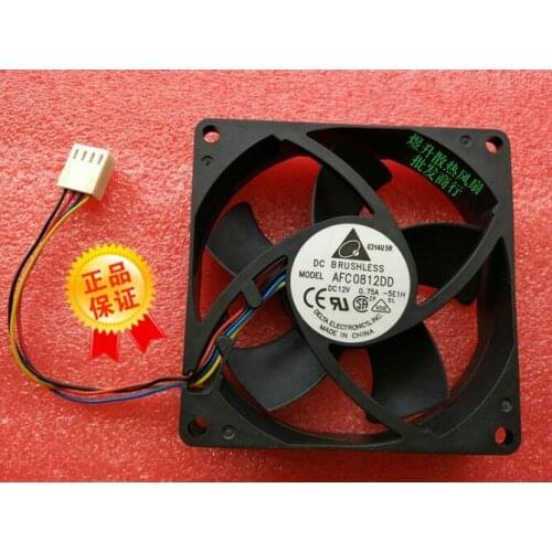 Original Delta 8020 AFC0812DD DC 12V 0.75A 8CM 80*80*20mm 4-line PWM Temperature Control Cooling Fan