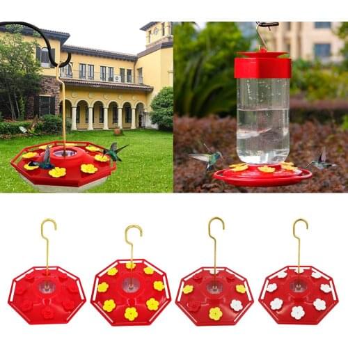 Hummingbird Feeder Bird Water Drinker Feeder Waterer with 8 Ports Pet Bird Supplies Dispenser Bottle Drinking Cup