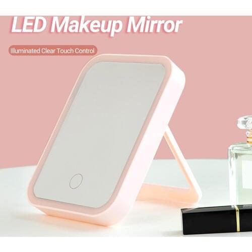 1PC 27cm*16.5cm *12cm Touch Sensitive Rectangle Magnifier 21 LED Lamp for Desktop Makeup Cosmetic Mirror Beauty Accessories