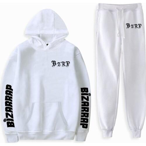 WAWNI Bizarrap Hoodies Sweatshirts Two Piece Suit Cotton Popular Hip Hop Pullover Pants Harajuku Wtreetwear Suit 2021 New Siut