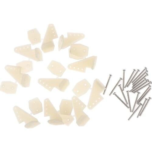10Sets /Pack DIY Nylon Control Horns 4 holes W13xL18xH25mm with Screws For RC Model Airplane Parts KT Aeromodelling