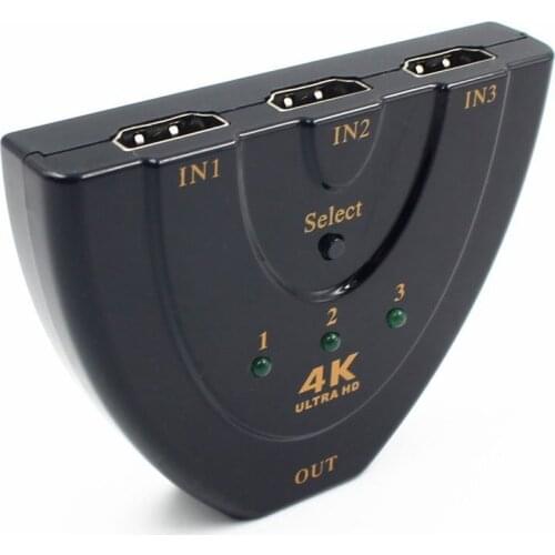 3 In 1 Out Ports 4K*2K HDMI-compatible Switch Splitter Switcher Hub Converter Video Audio Hub Converter
