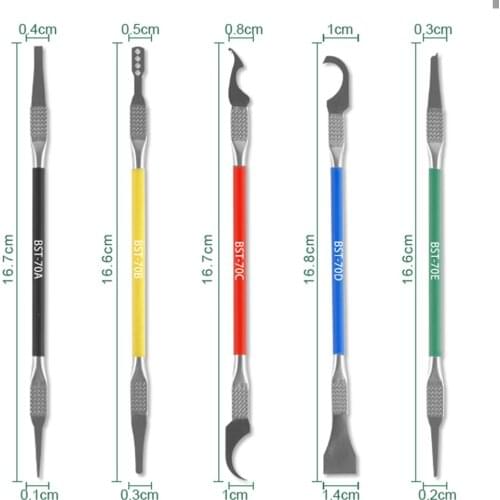 5 in 1 IC Chip Repair Thin Blade CPU NAND Remover BGA Maintenance Knife Remove Glue Disassemble Phone PC Rework Processor Tools
