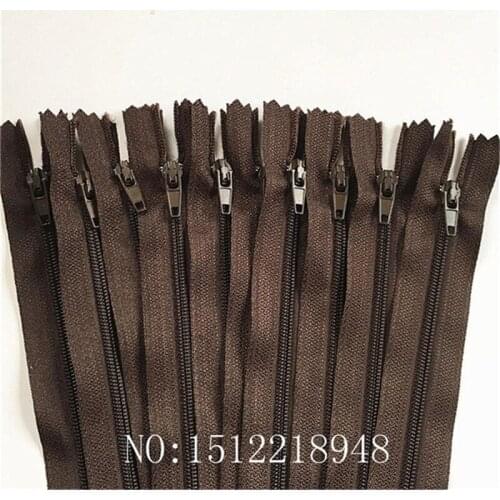 50pcs (24 Inch) 60cm Coffee Nylon Coil Zippers Tailor Sewer Craft Crafters &FGDQRS #3 Closed End