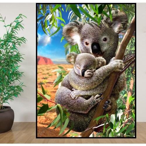 New 5D DIY Diamond Painting Mosaic Koalas 3D Full Square Drill Diamond Embroidery by Numbers Needlework Cross Stitch Kits Hobby