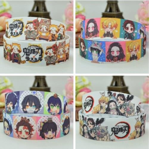 10 Yards 22mm 7/8" Japan cartoon Printed grosgrain ribbon hair bow Headwear DIY hair accessories retail