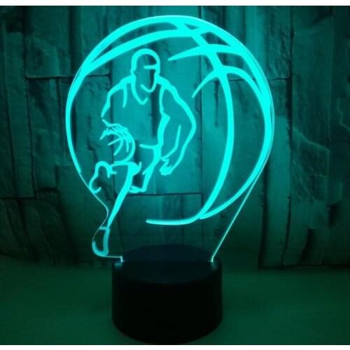 Play basketball Multi-colored Acrylic Light Home Furnishing Creative colorful table lamp