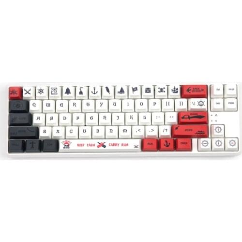 Anime Keep Calm Carry Rum Keycaps For Cherry Mx Gateron Kailh Box TTC Switch Mechanical Keyboard OEM Profile PBT Key Caps 6.25u