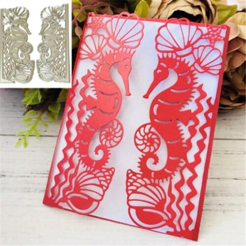 Hippocampus Metal Cutting Dies for Scrapbooking Handmade Tools Mold Cut Stencil New DIY Card Make Mould Model Craft Decoration