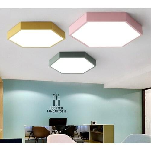 2019 new led ceiling light bedroom study room living room ceiling light ultra-thin hexagonal 30~60cm 12~40w