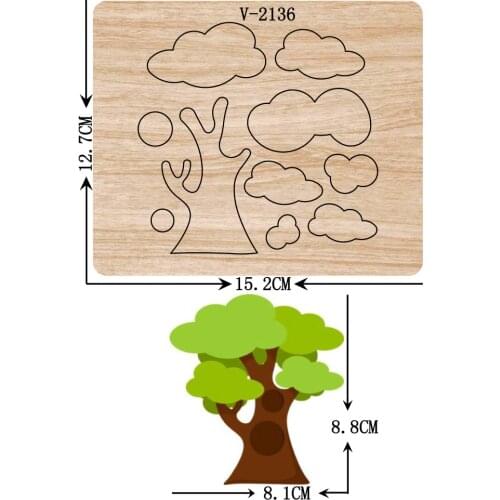 New tree wooden dies cutting dies for scrapbooking Multiple sizes V-2136