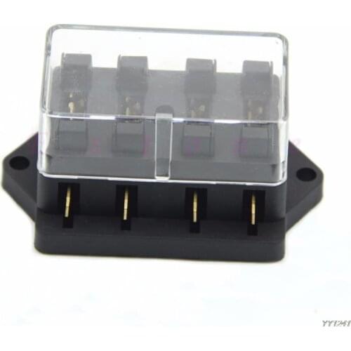 NEW 4 WAY CAR VEHICLE CIRCUIT BLADE FUSE BOX/HOLDER STANDARD BLOCK HOLDER