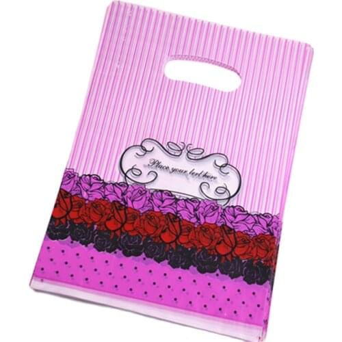 New Style Wholesale 100pcs/lot 20*30cm Luxury Vintage Clothing Package Bags With Flowers Favor Wedding Gift Packaging